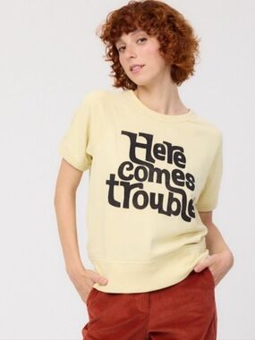 Joanie Lucretia Here Comes Trouble Sweatshirt/Tee New UK XL